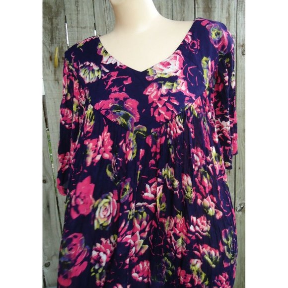 Go Softly Patio Dress S Crinkled Astral Aura Multi Purple Floral NWT Muu… - Picture 1 of 6